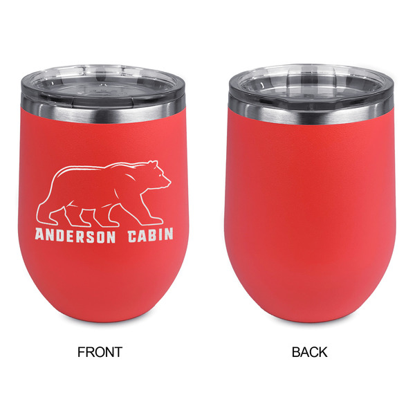 Cabin Stainless Wine Tumblers - Coral - Single Sided - Approval
