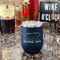 Cabin Stainless Wine Tumblers - Navy - Single Sided - In Context