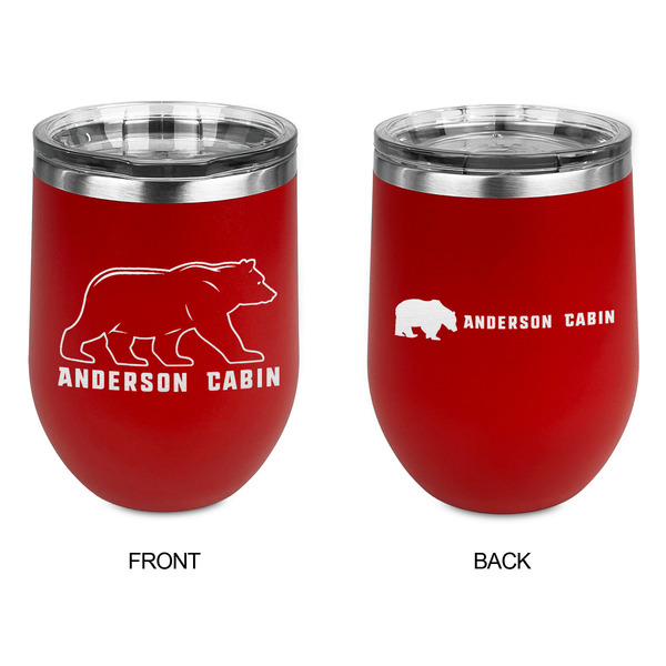 Cabin Stainless Wine Tumblers - Red - Double Sided - Approval