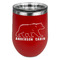 Cabin Stainless Wine Tumblers - Red - Single Sided - Front