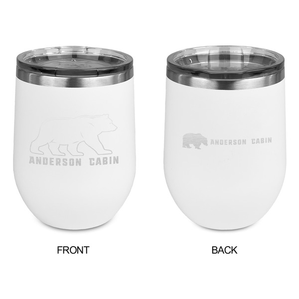 Cabin Stainless Wine Tumblers - White - Double Sided - Approval