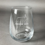 Cabin Stemless Wine Glass (Single) (Personalized)