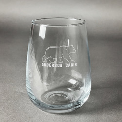 Cabin Stemless Wine Glass (Single) (Personalized)