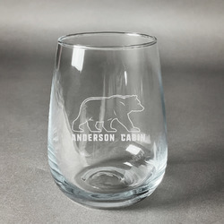 Cabin Stemless Wine Glass - Engraved (Personalized)