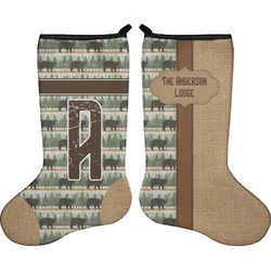 Cabin Holiday Stocking - Double-Sided - Neoprene (Personalized)