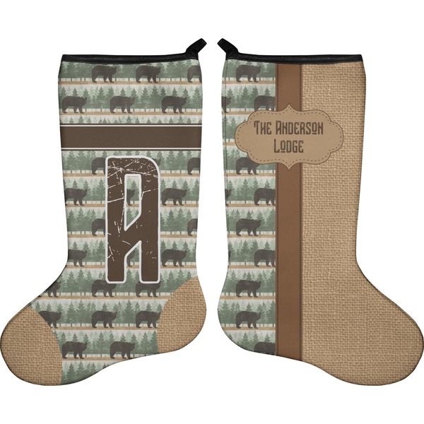 Custom Cabin Holiday Stocking - Double-Sided - Neoprene (Personalized)