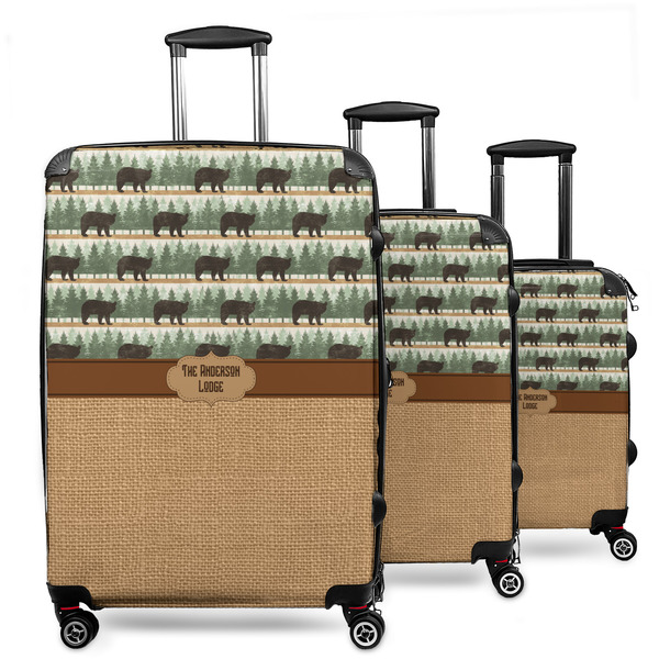 Custom Cabin 3 Piece Luggage Set - 20" Carry On, 24" Medium Checked, 28" Large Checked (Personalized)