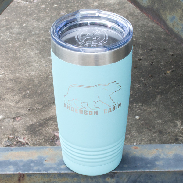 Cabin Teal Polar Camel Tumbler - 20oz - Angled