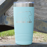 Cabin 20 oz Stainless Steel Tumbler - Teal - Single Sided (Personalized)