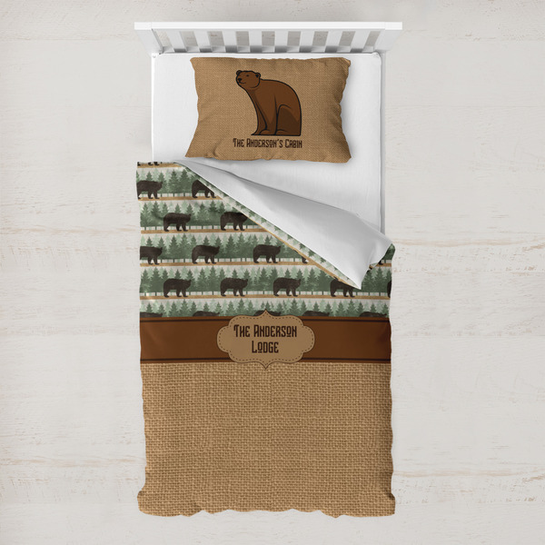 Custom Cabin Toddler Bedding Set - With Pillowcase (Personalized)