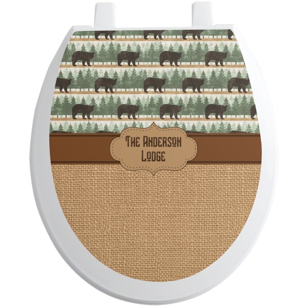 Custom Cabin Toilet Seat Decal - Round (Personalized)