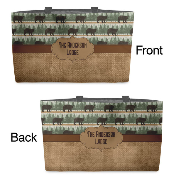Cabin Tote w/Black Handles - Front & Back Views