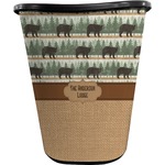 Cabin Waste Basket - Single Sided (Black) (Personalized)