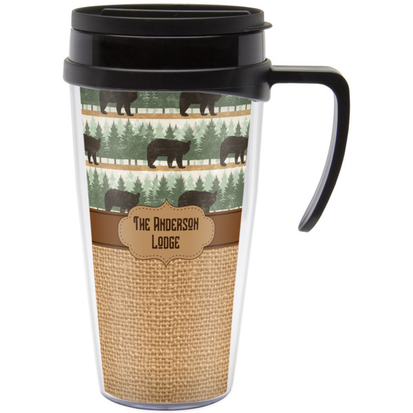 Custom Cabin Acrylic Travel Mug with Handle (Personalized)