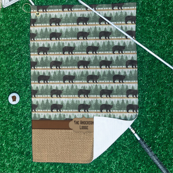 Cabin Waffle Weave Golf Towel - In Context