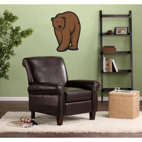 Cabin Wall Graphic on Living Room Wall