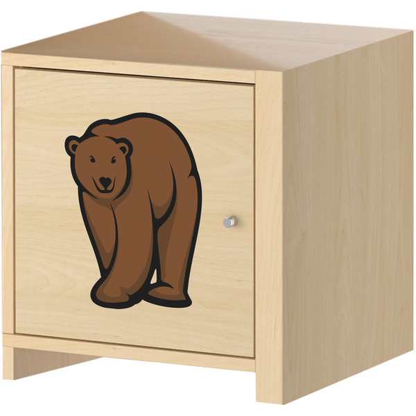 Cabin Wall Graphic on Wooden Cabinet