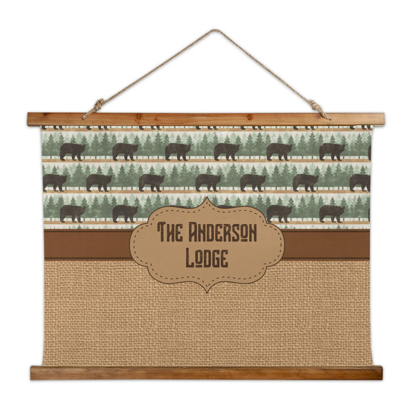 Custom Cabin Wall Hanging Tapestry - Wide (Personalized)