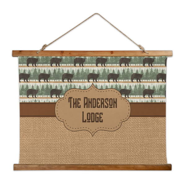 Custom Cabin Wall Hanging Tapestry - Wide (Personalized)