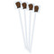 Cabin White Plastic Stir Stick - Double Sided - Square - Front