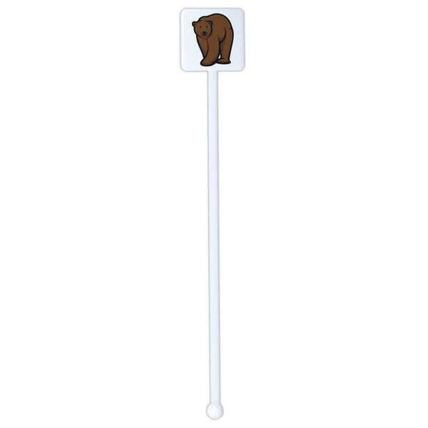 Cabin White Plastic Stir Stick - Single Sided - Square - Single Stick