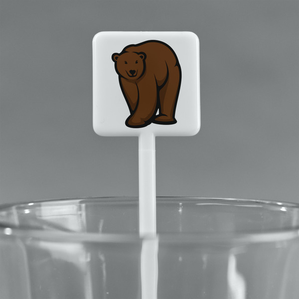 Cabin White Plastic Stir Stick - Square - Main