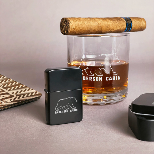 Cabin Windproof Lighters - Black - In Context