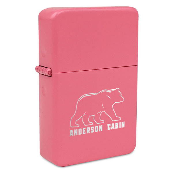 Custom Cabin Windproof Lighter - Pink - Single Sided (Personalized)