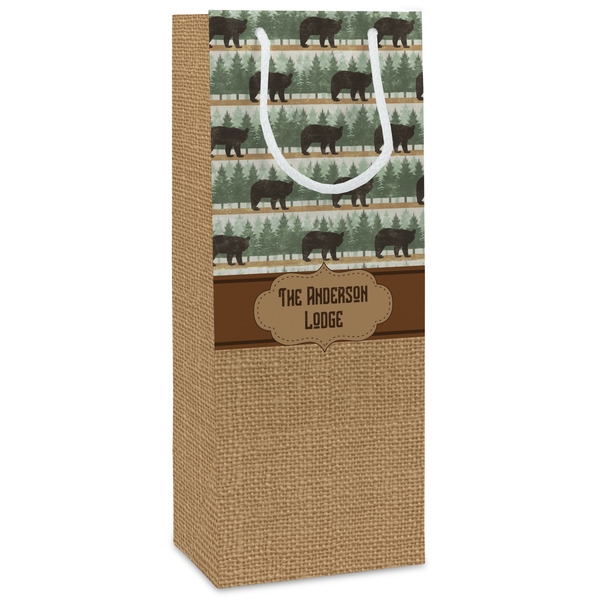 Custom Cabin Wine Gift Bags (Personalized)