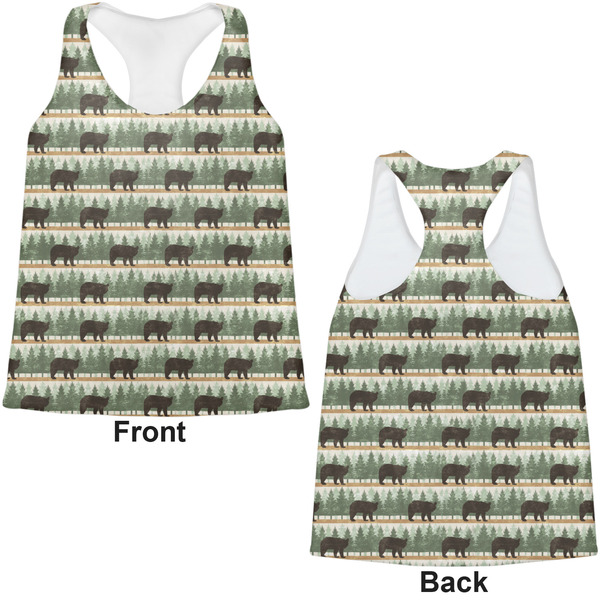 Cabin Womens Racerback Tank Tops - Medium - Front and Back