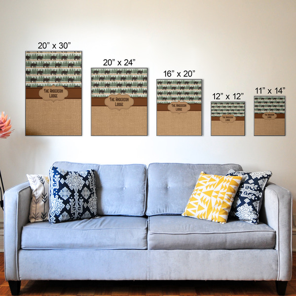 Cabin Wood Prints - Size Comparison
