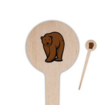 Cabin 4" Round Wooden Food Picks - Single Sided