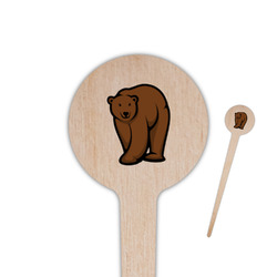 Cabin 4" Round Wooden Food Picks - Single Sided