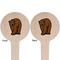 Cabin Wooden 4" Food Pick - Round - Double Sided - Front & Back