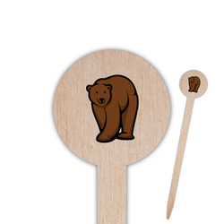 Cabin 6" Round Wooden Food Picks - Single Sided