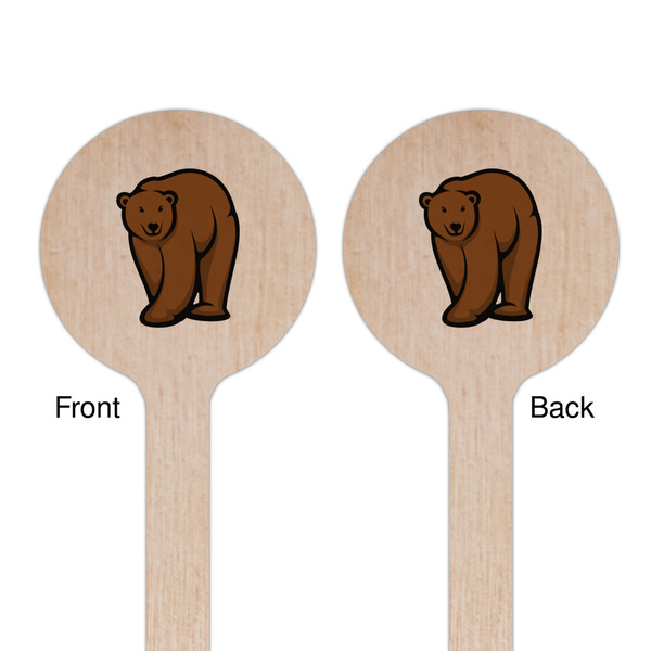 Cabin Wooden 6" Stir Stick - Round - Double Sided - Front & Back