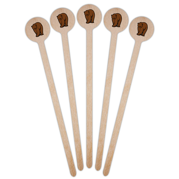 Cabin Wooden 6" Stir Stick - Round - Fan View