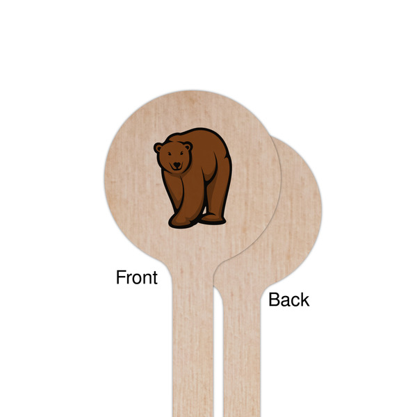 Cabin Wooden 7.5" Stir Stick - Round - Single Sided - Front & Back