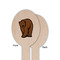 Cabin Wooden Food Pick - Oval - Single Sided - Front & Back