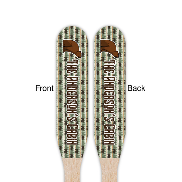 Cabin Wooden Food Pick - Paddle - Double Sided - Front & Back