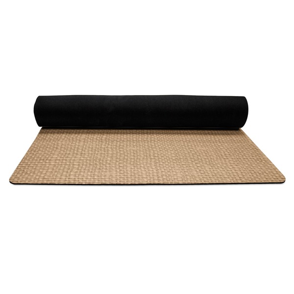 Cabin Yoga Mat Rolled up Black Rubber Backing