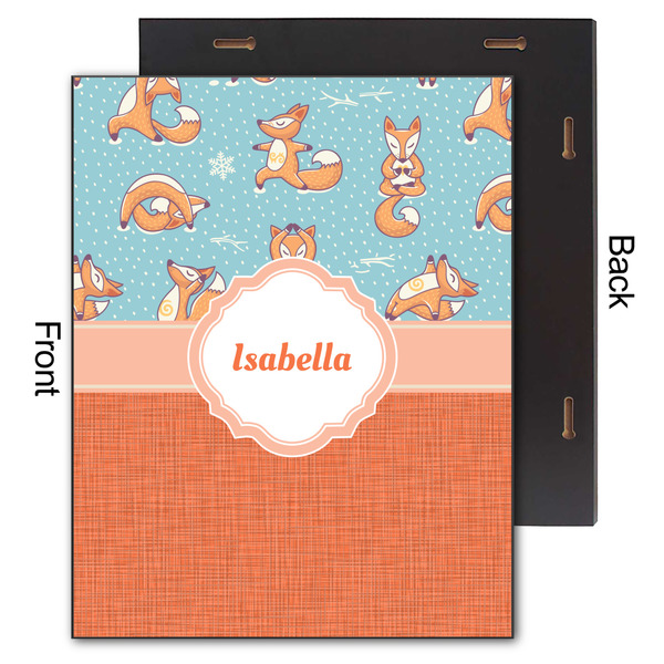 Foxy Yoga 11x14 Wood Print - Front & Back View