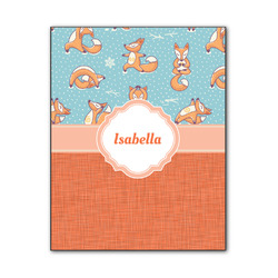 Foxy Yoga Wood Print - 11x14 (Personalized)
