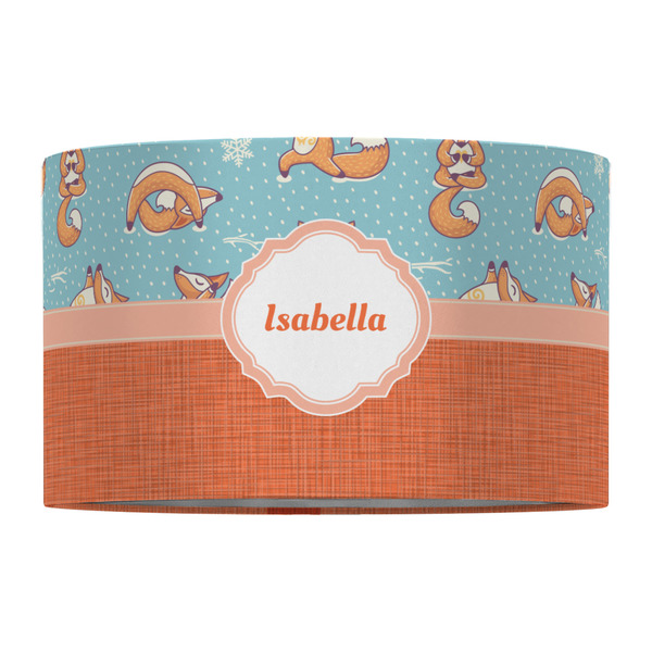 Foxy Yoga 12" Drum Lampshade - FRONT (Fabric)