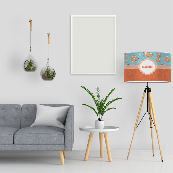 Foxy Yoga 12" Drum Lampshade - LIFESTYLE