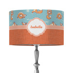 Foxy Yoga 12" Drum Lamp Shade - Fabric (Personalized)