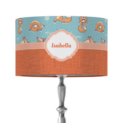 Foxy Yoga 12" Drum Lamp Shade - Fabric (Personalized)
