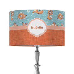 Foxy Yoga 12" Drum Lamp Shade - Fabric (Personalized)