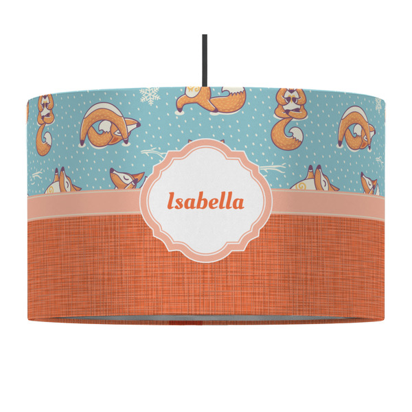 Foxy Yoga 12" Drum Lampshade - PENDANT (Fabric)