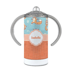 Foxy Yoga 12 oz Stainless Steel Sippy Cup (Personalized)